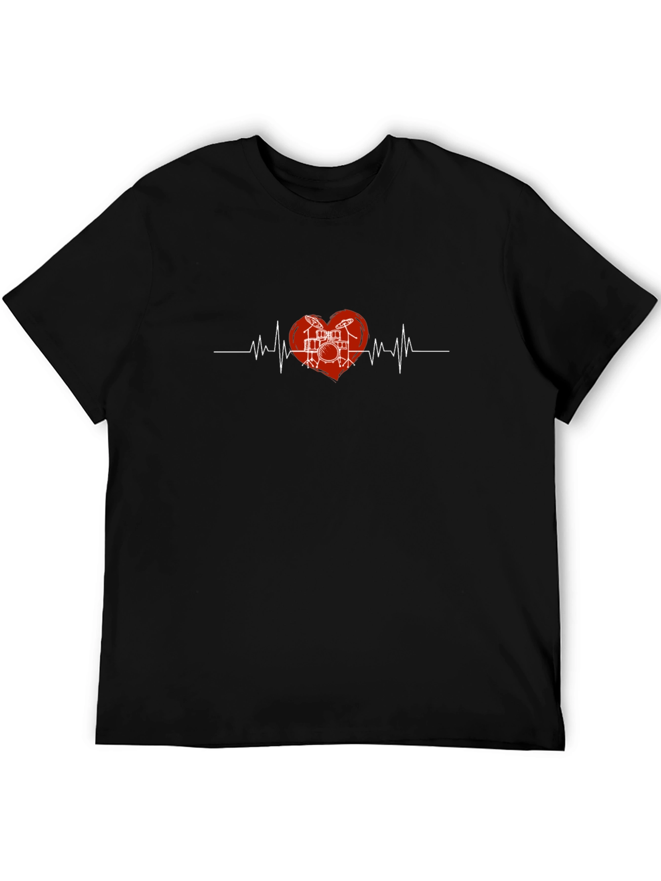 Drummer Heartbeat Graphic T-Shirt
