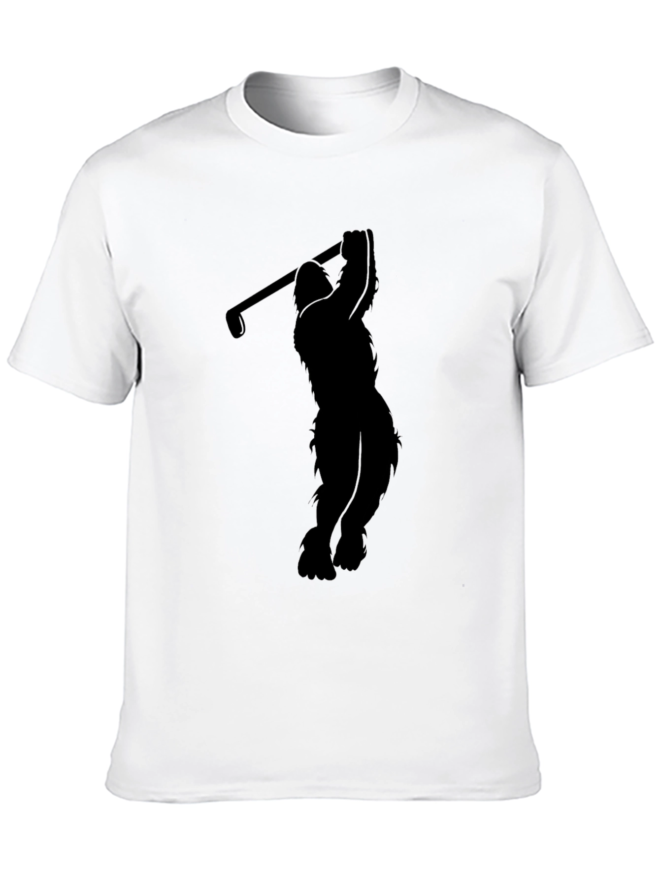 Sasquatch Golf Swing Black T-Shirt