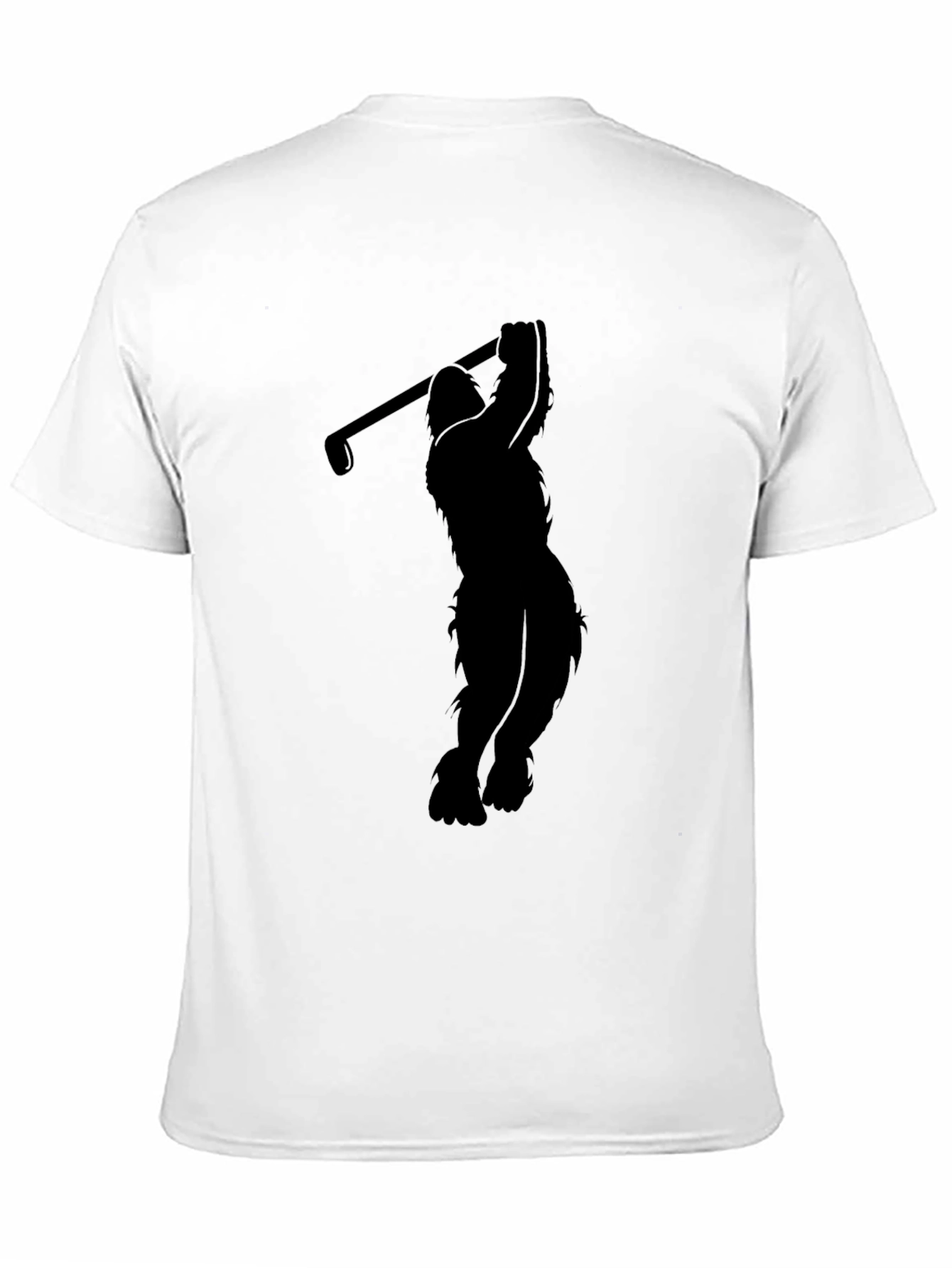 Sasquatch Golf Swing Black T-Shirt
