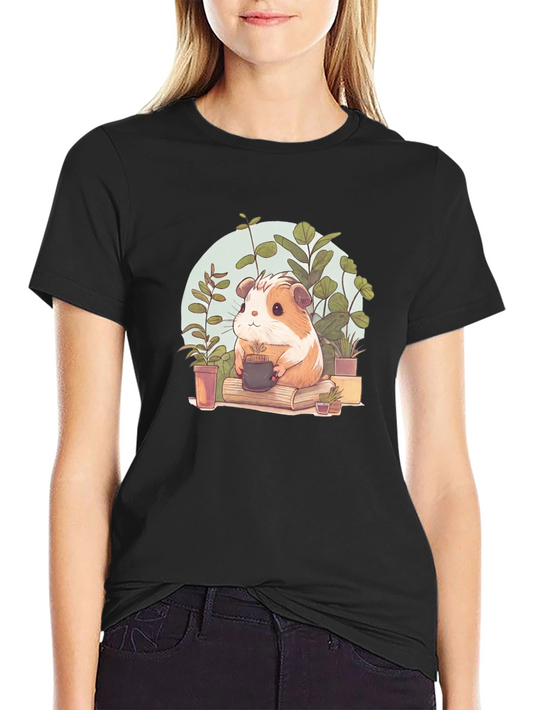 Cute Guinea Pig Gardener Graphic Tee