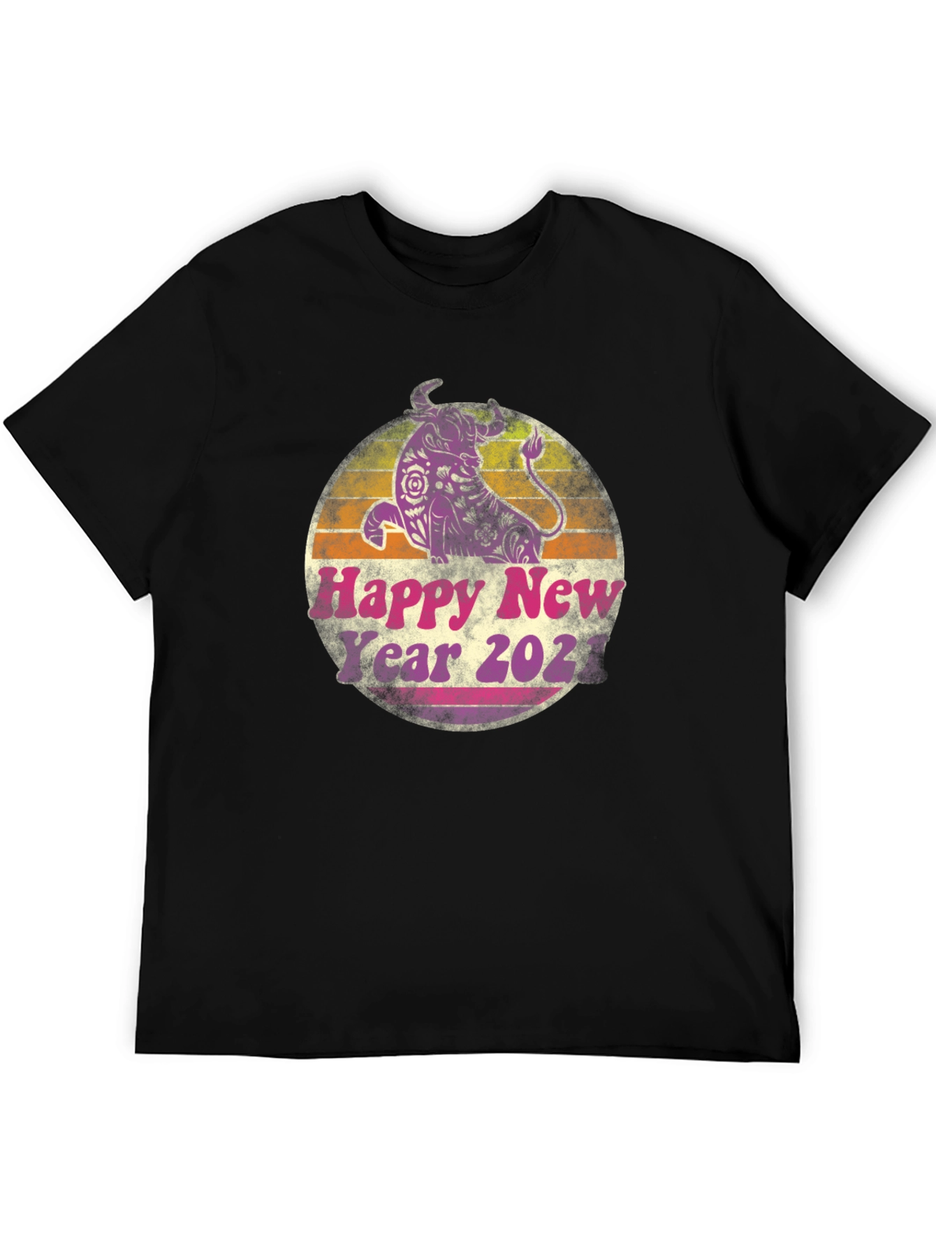Happy New Year 2021 Bull Graphic Tee