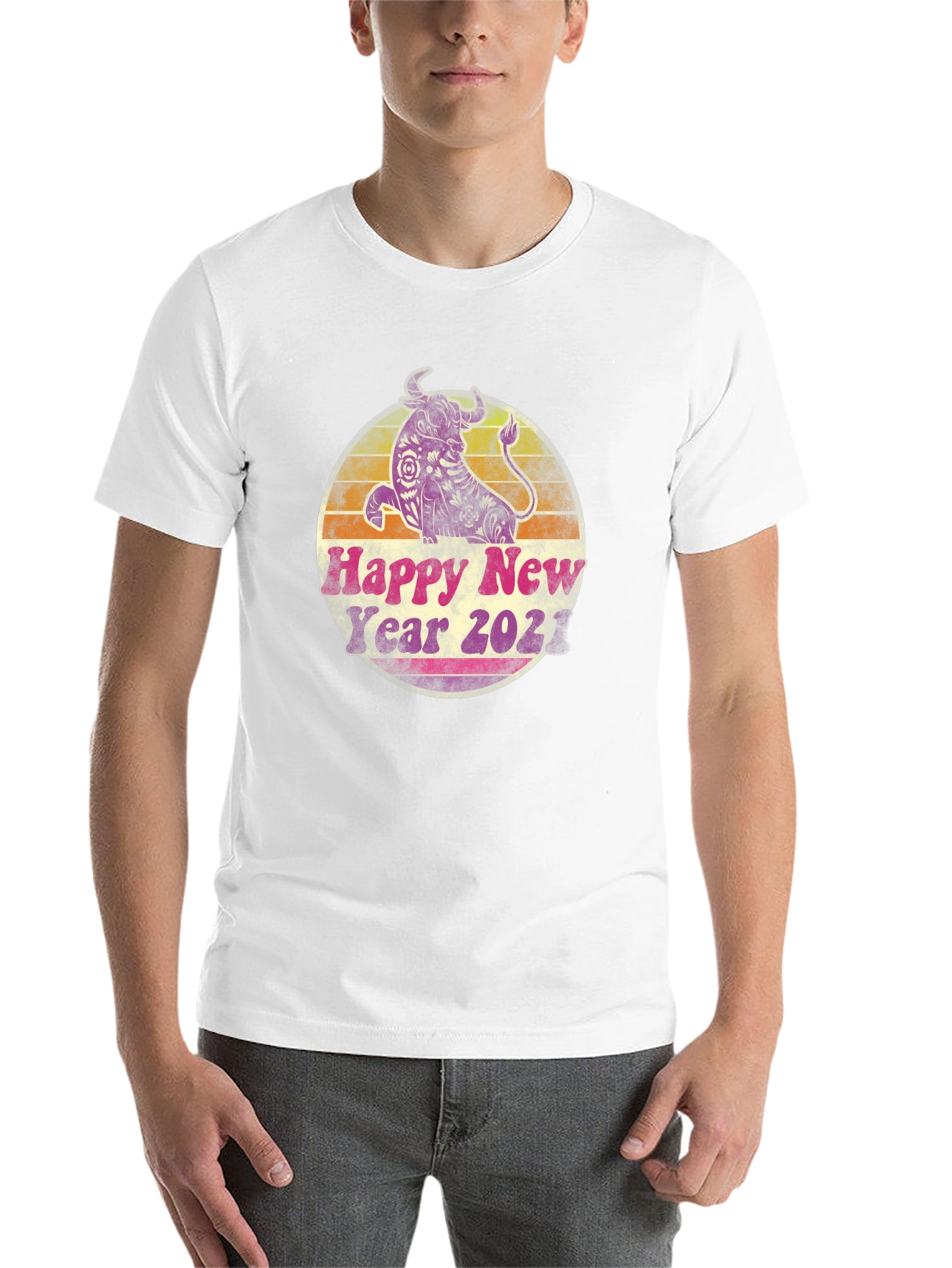 Happy New Year 2021 Bull Graphic Tee