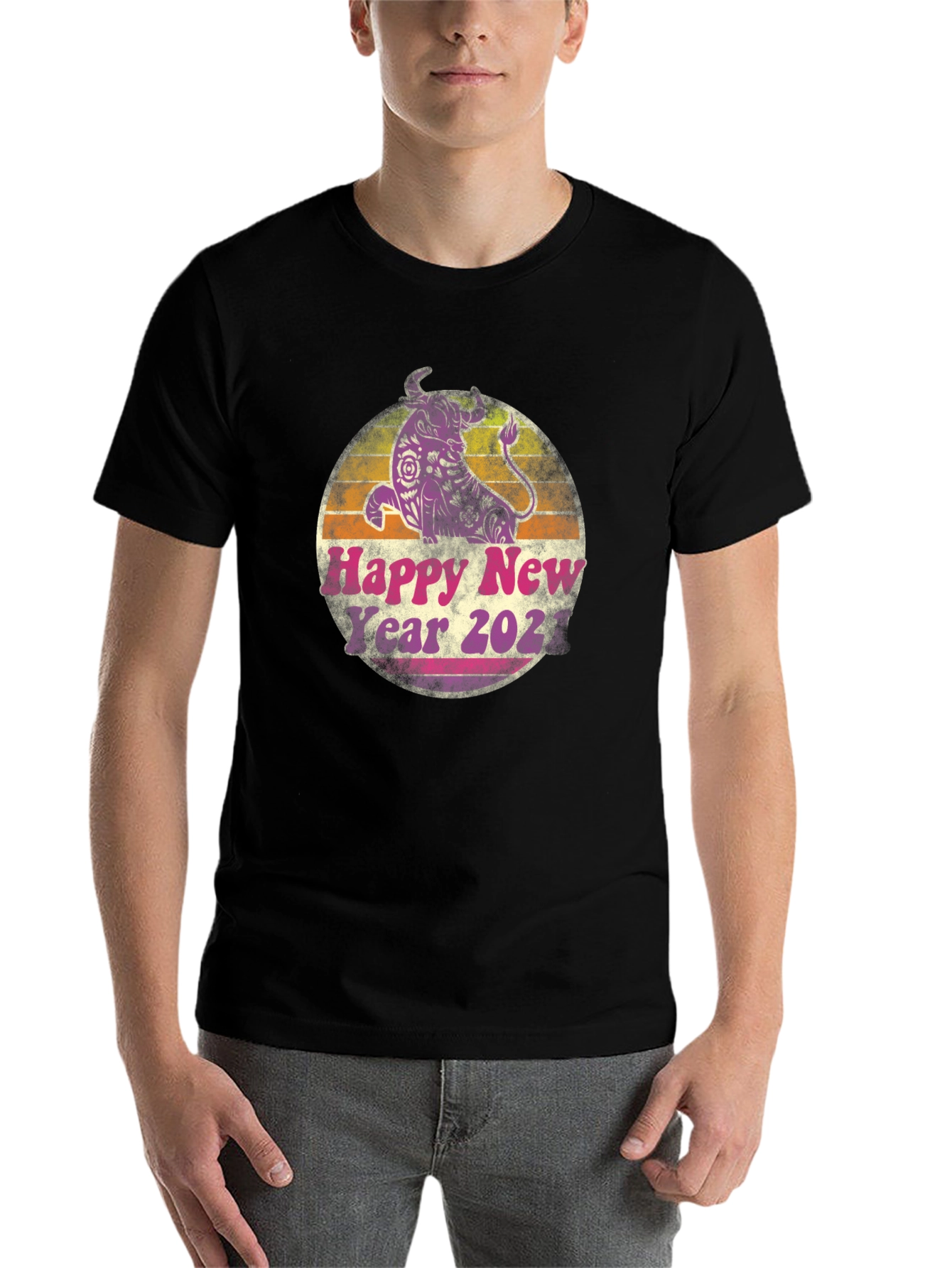 Happy New Year 2021 Bull Graphic Tee