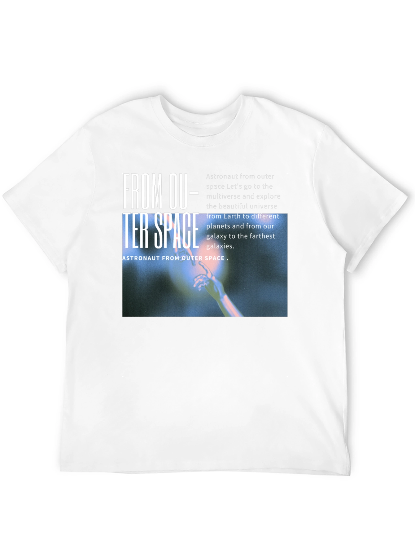 Outer Space Astronaut Black T-Shirt