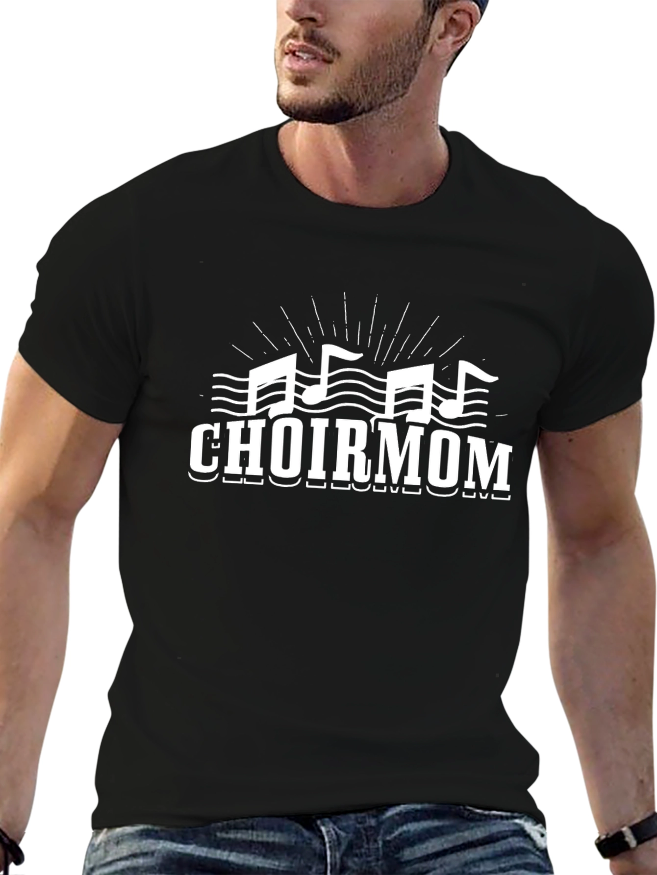 Choir Mom T-Shirt - Music Notes Graphic Tee