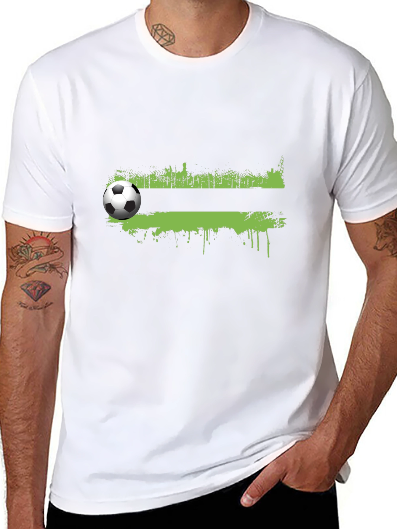 Soccer Ball Graphic Tee - Black