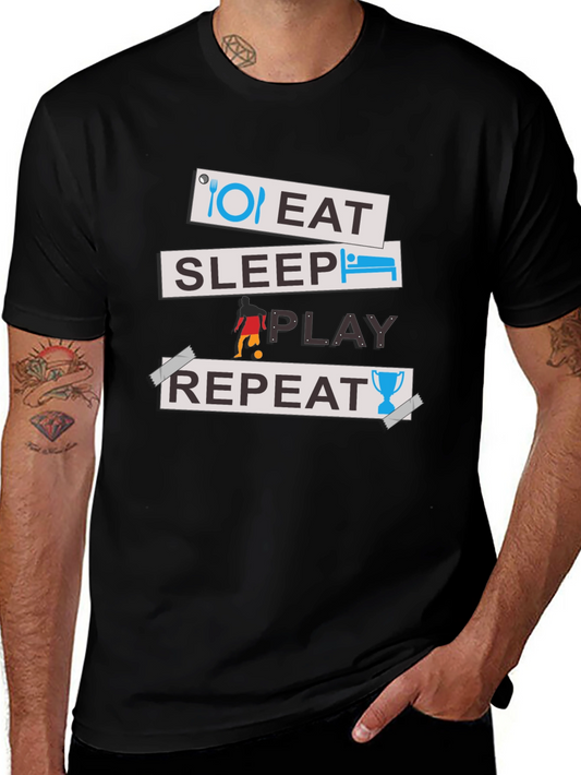 Eat Sleep Play Repeat Graphic Tee