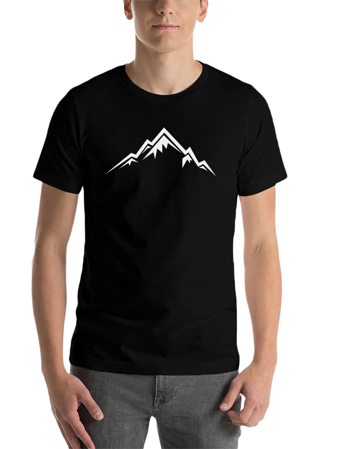 Mens Black Mountain Graphic Tee - Adventure Ready!