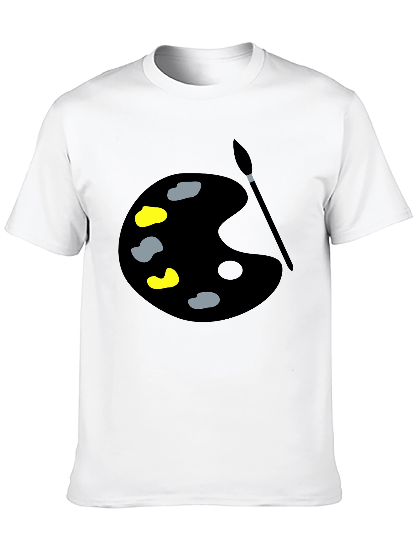 Artist Palette Graphic Tee - Black Cotton Comfort