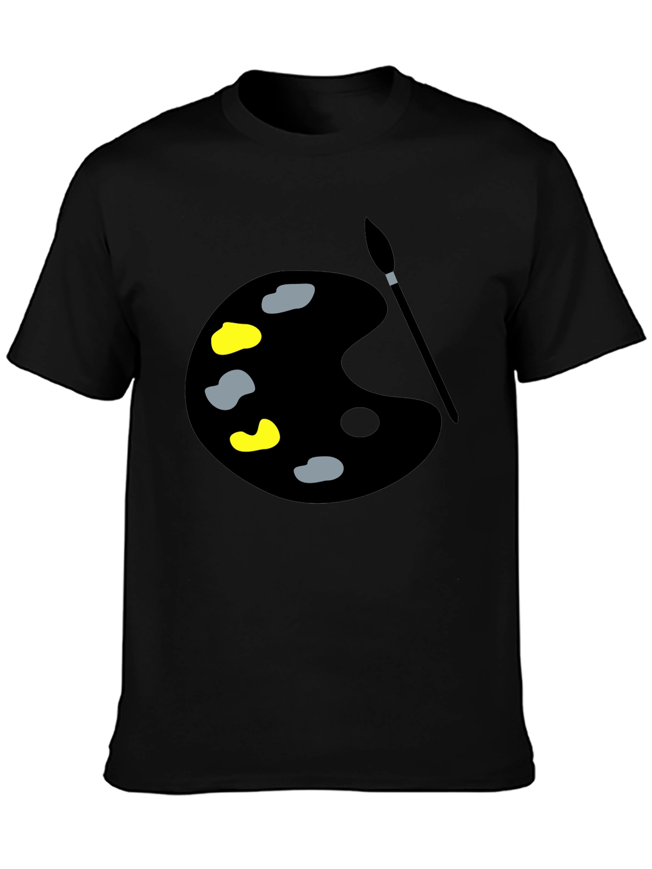 Artist Palette Graphic Tee - Black Cotton Comfort