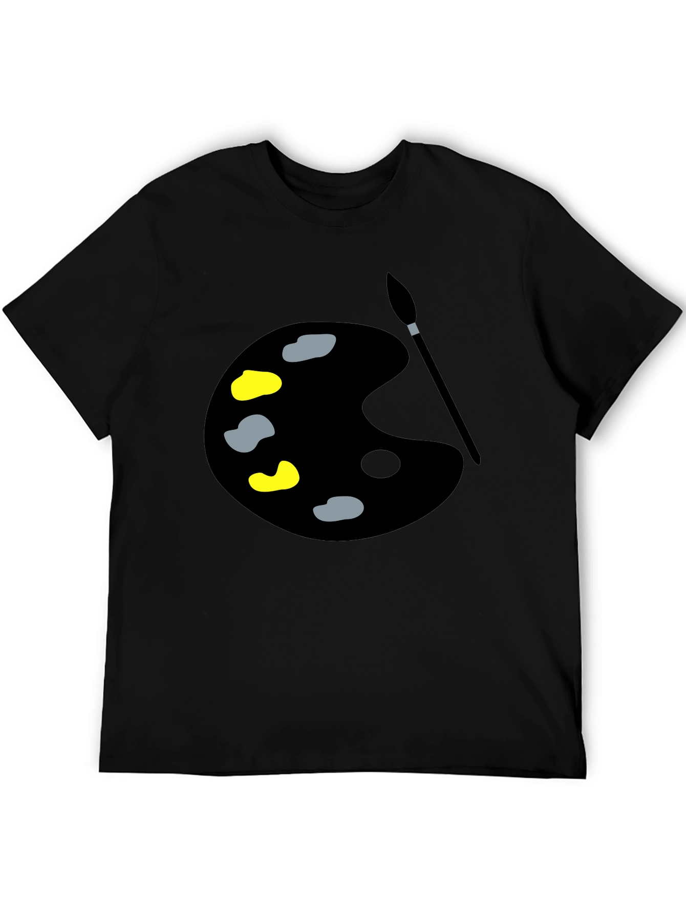Artist Palette Graphic Tee - Black Cotton Comfort