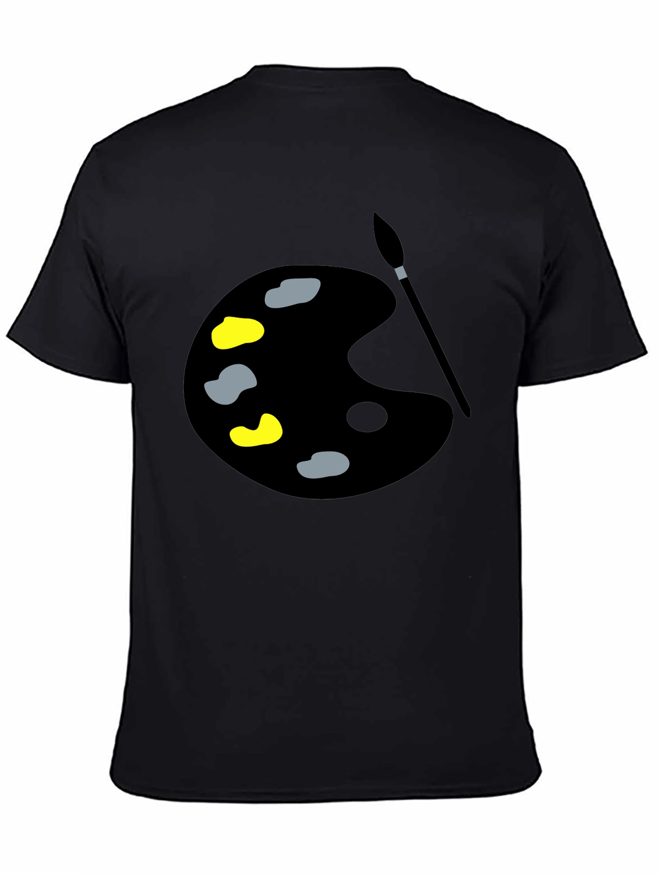 Artist Palette Graphic Tee - Black Cotton Comfort