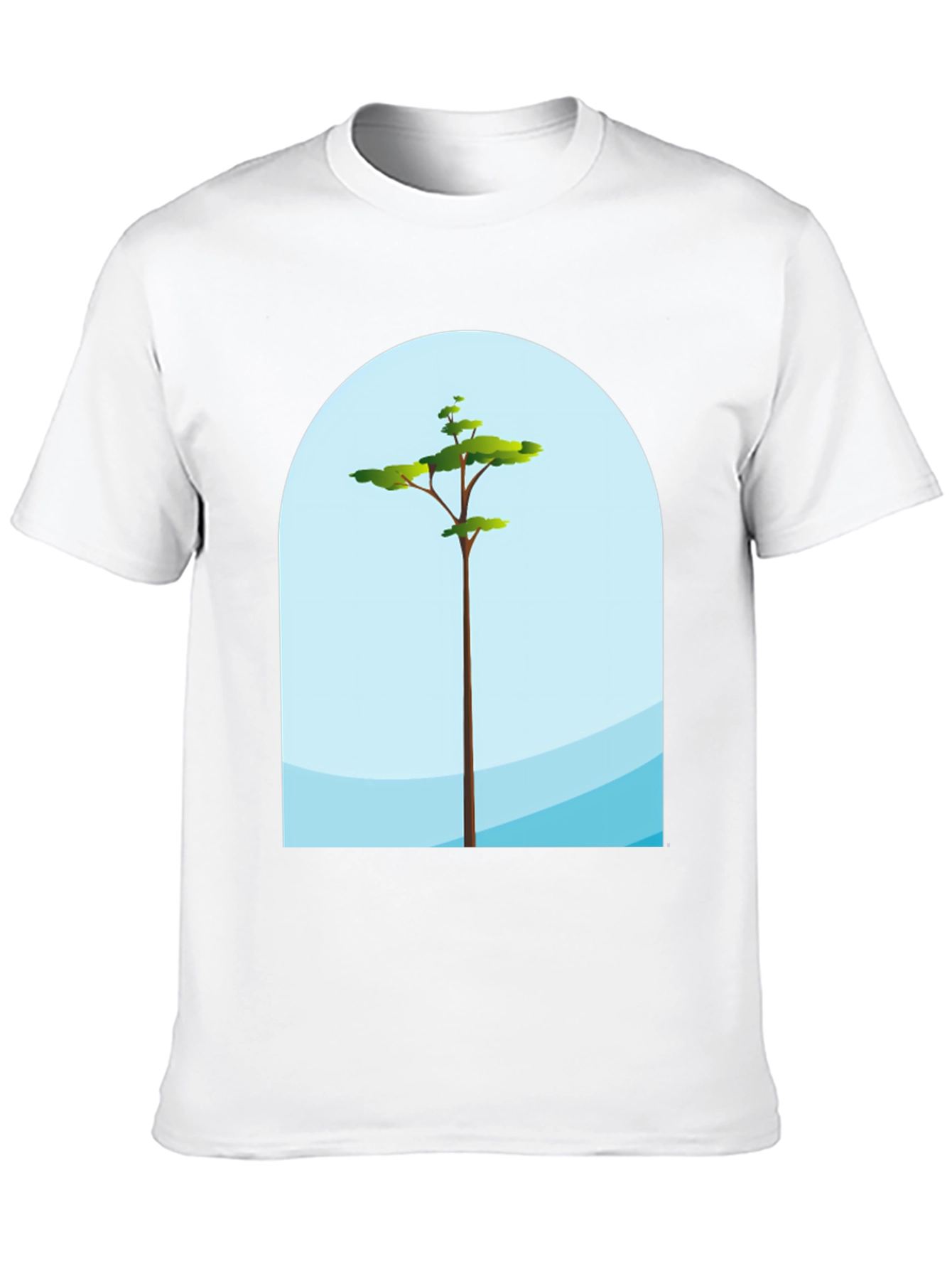 Modern Tree Graphic Black T-Shirt