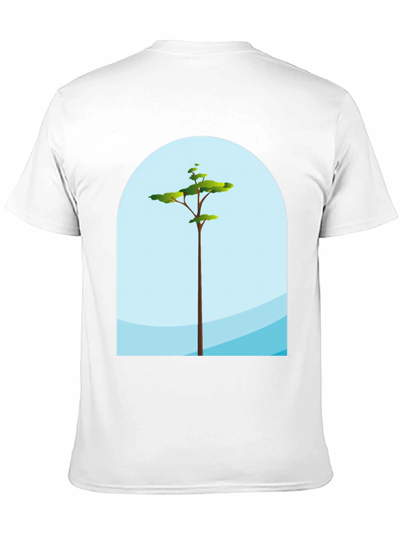 Modern Tree Graphic Black T-Shirt