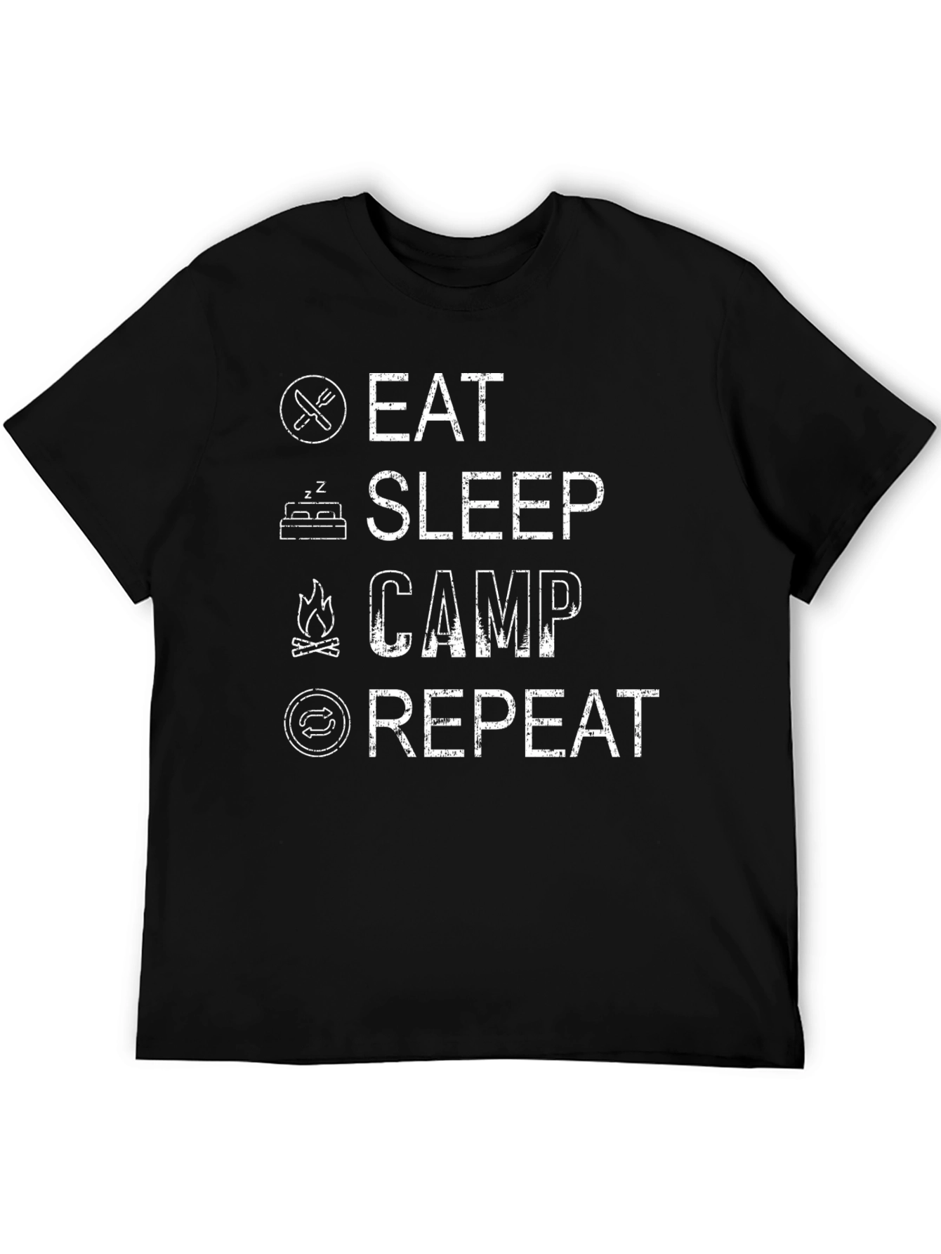Eat Sleep Camp Repeat Graphic Tee