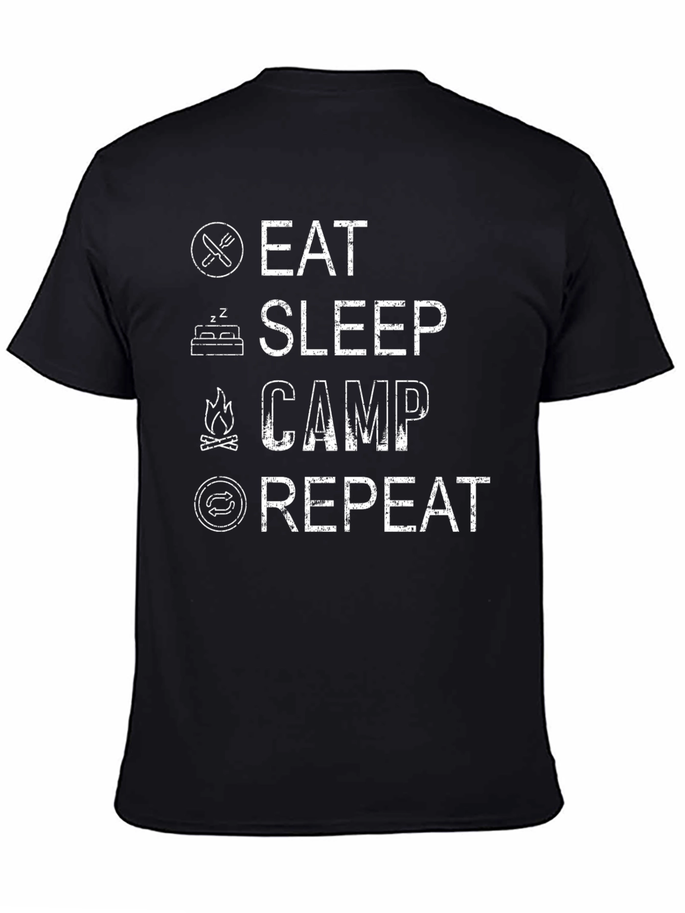 Eat Sleep Camp Repeat Graphic Tee