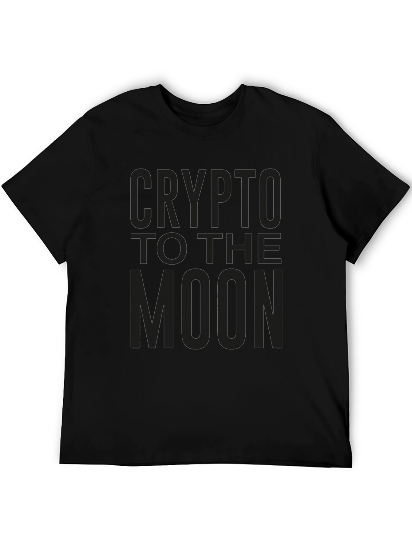 Crypto to the Moon Black Graphic Tee