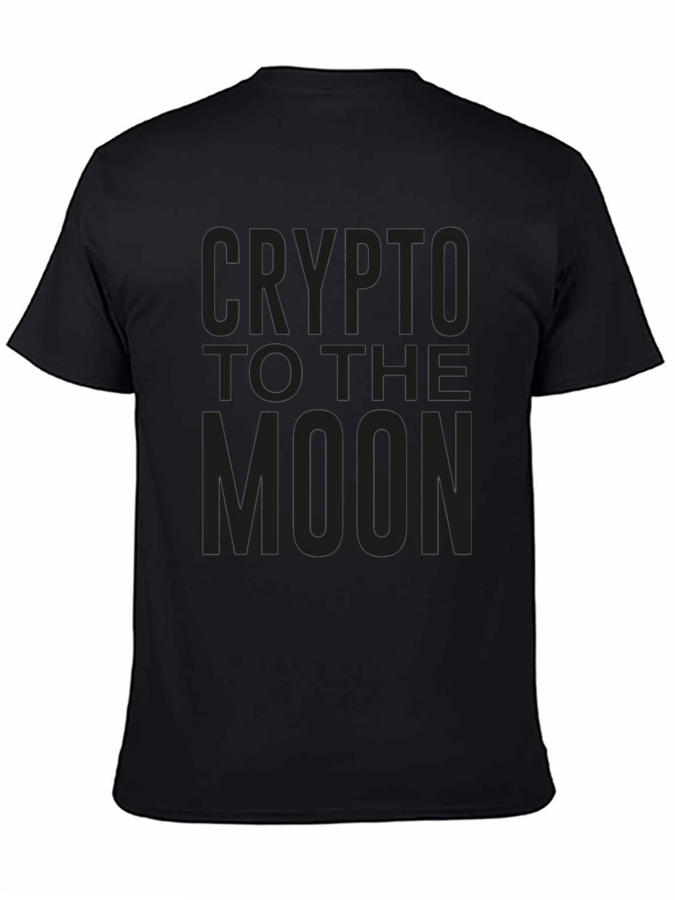 Crypto to the Moon Black Graphic Tee