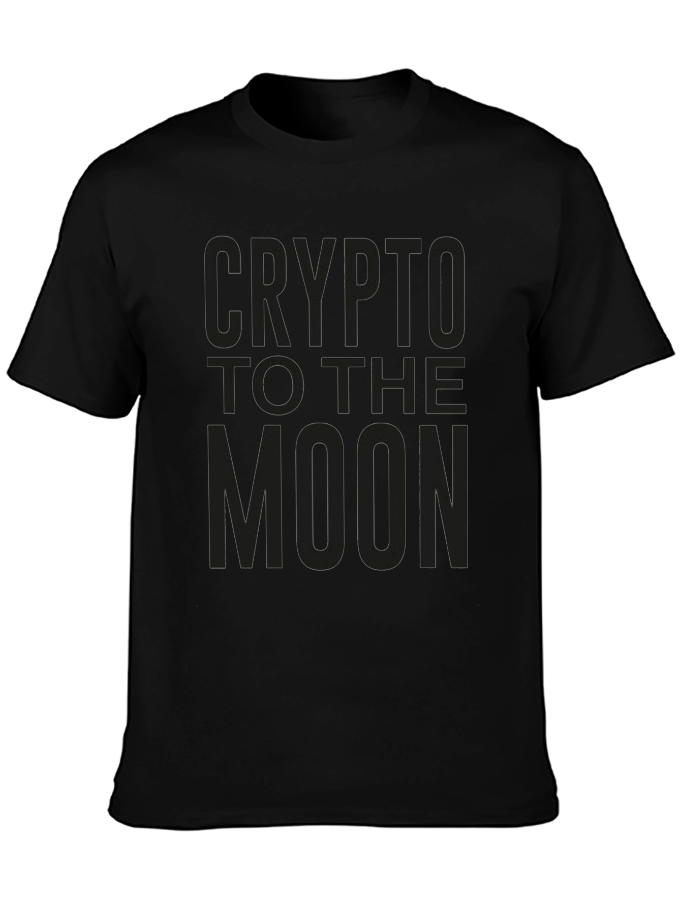 Crypto to the Moon Black Graphic Tee