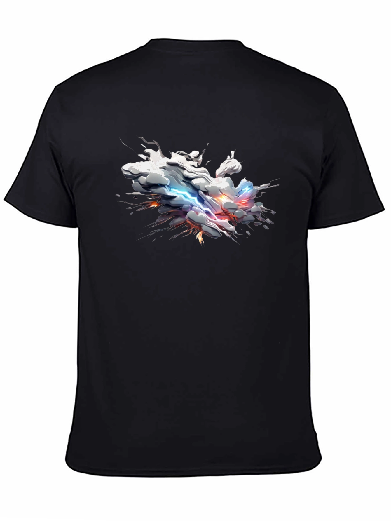 Abstract Lightning Cloud Graphic T-Shirt