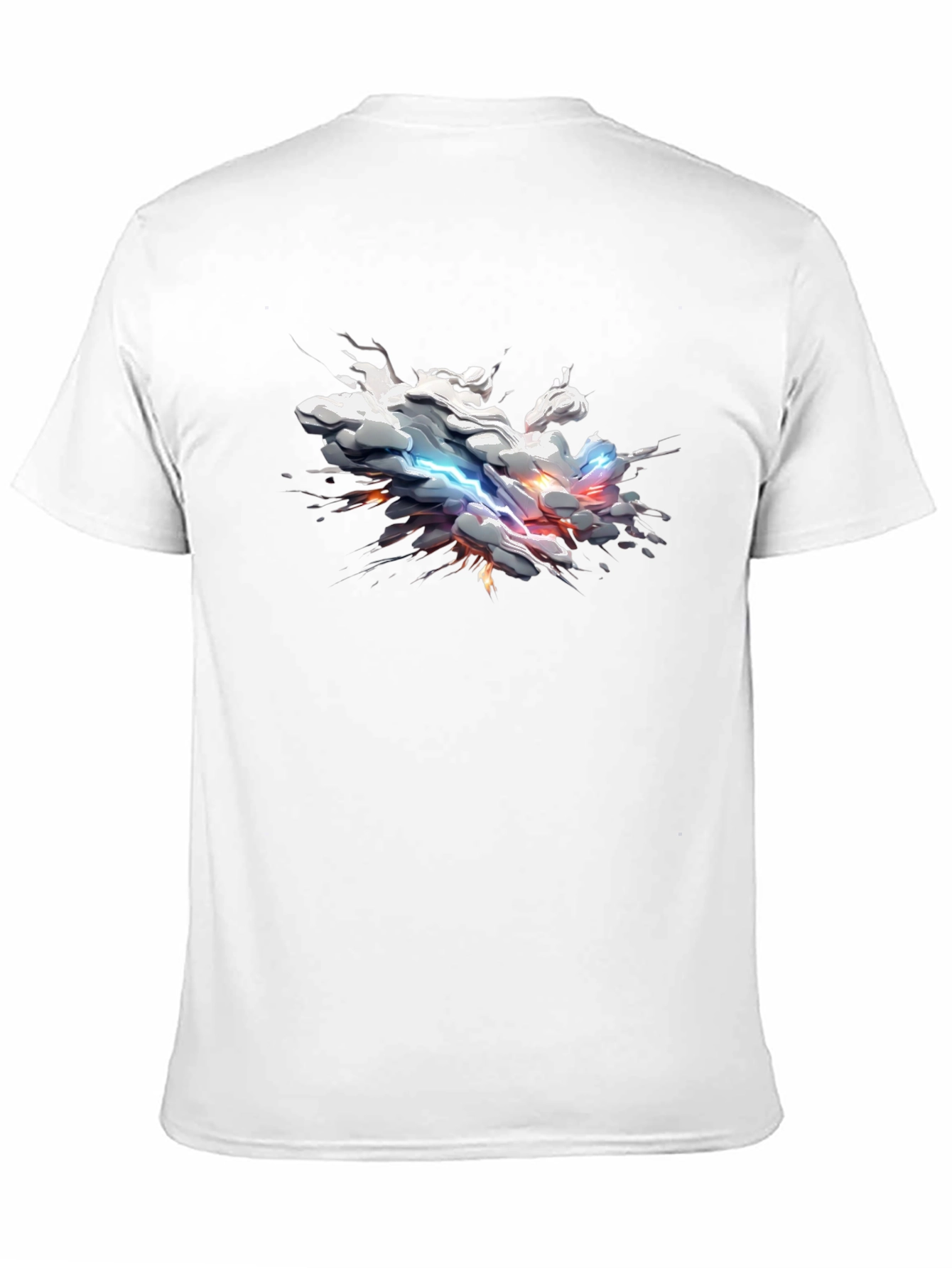 Abstract Lightning Cloud Graphic T-Shirt