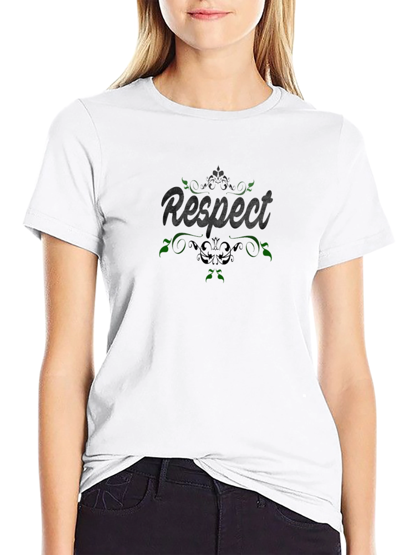 Respect Graphic T-Shirt - Black
