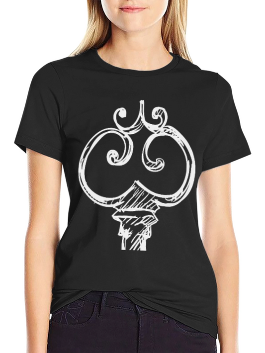 Key Graphic Tee - Black Cotton Blend Casual T-Shirt