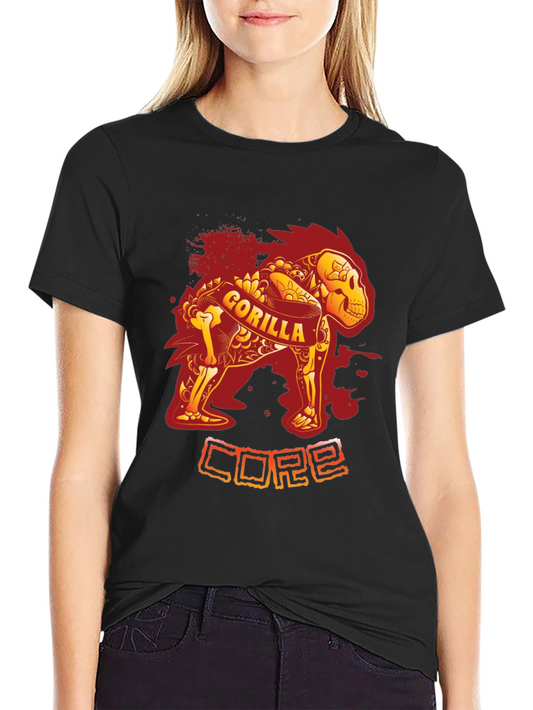 Gorilla Core Black T-Shirt - Unique Design