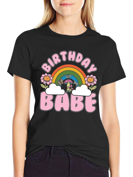 Birthday Babe Retro Graphic Tee