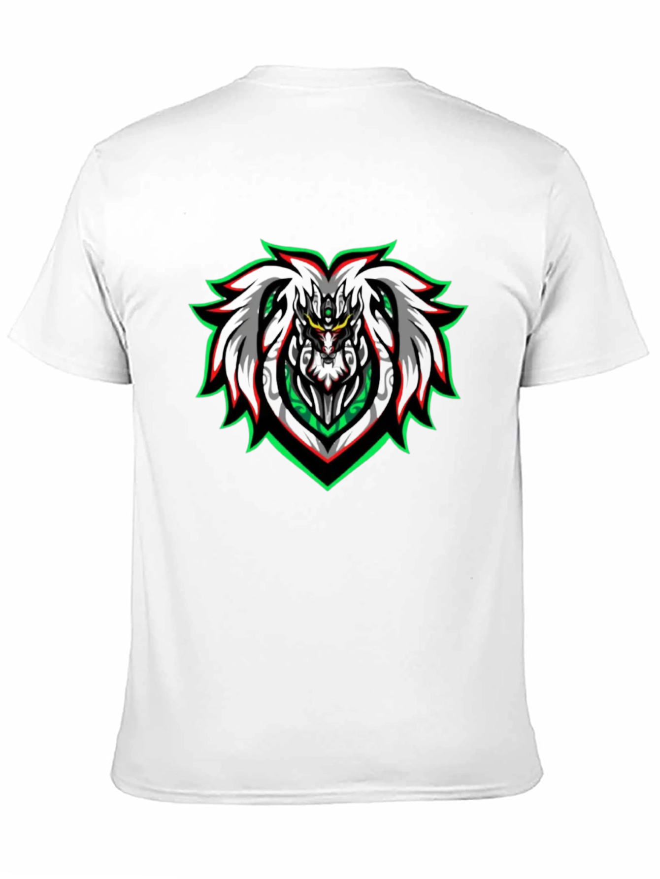 Edgy Black Graphic Tee - Cyberpunk Lion Design
