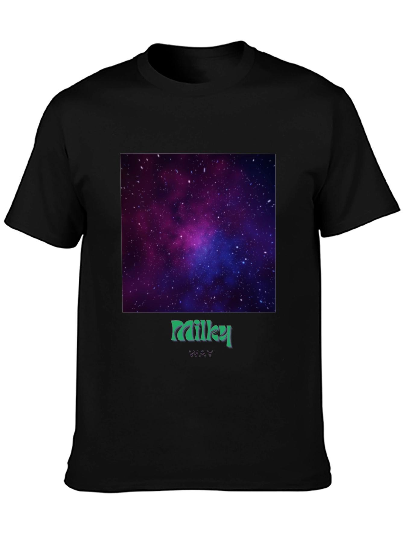 Milky Way Galaxy Graphic Tee - Black