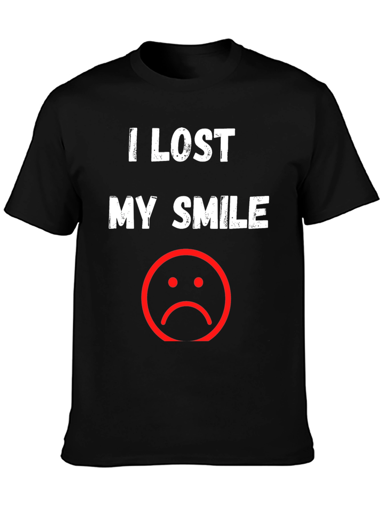 I Lost My Smile T-Shirt - Black Graphic Tee
