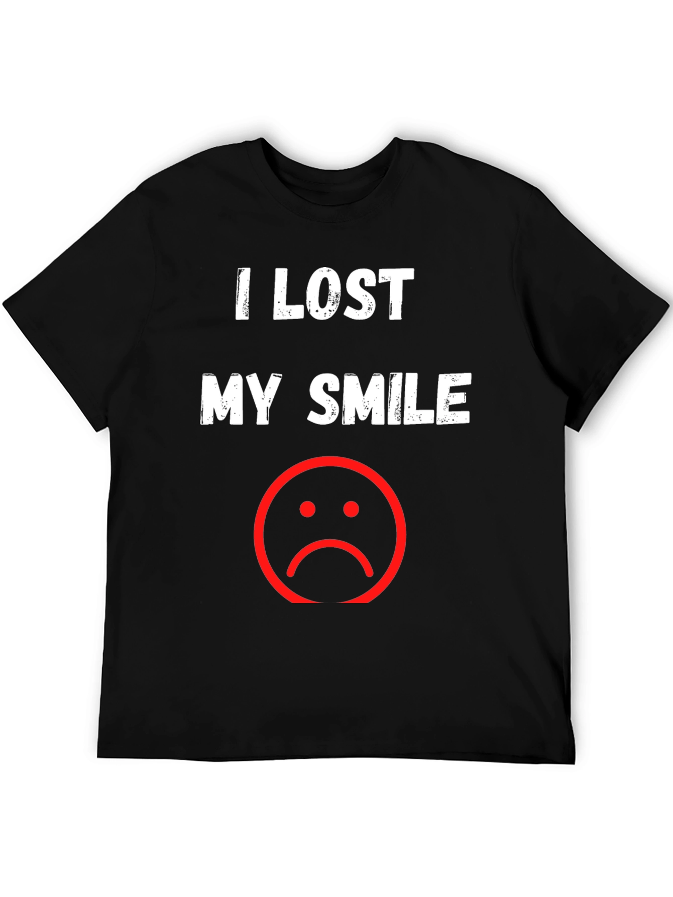 I Lost My Smile T-Shirt - Black Graphic Tee