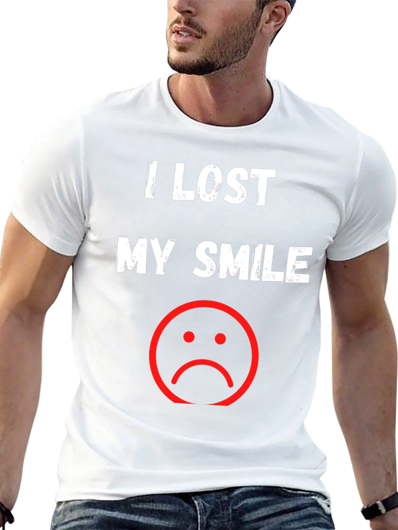 I Lost My Smile T-Shirt - Black Graphic Tee