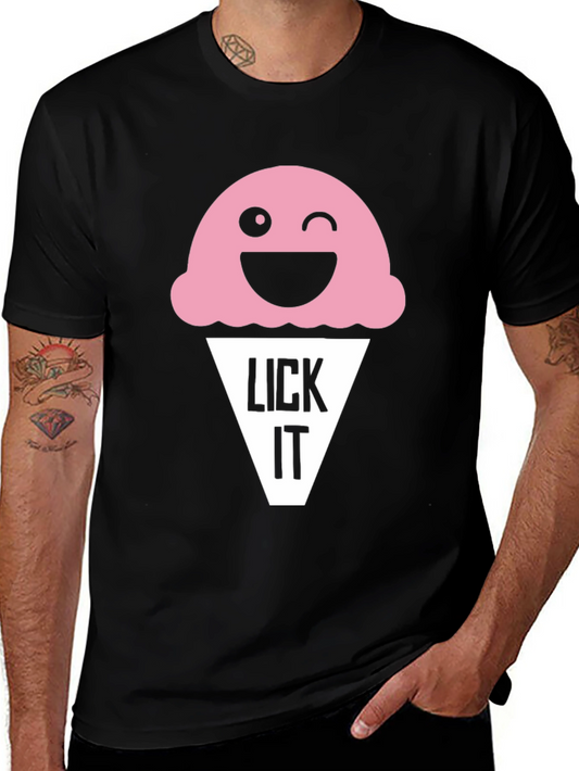 Funny Lick It Ice Cream Graphic Tee