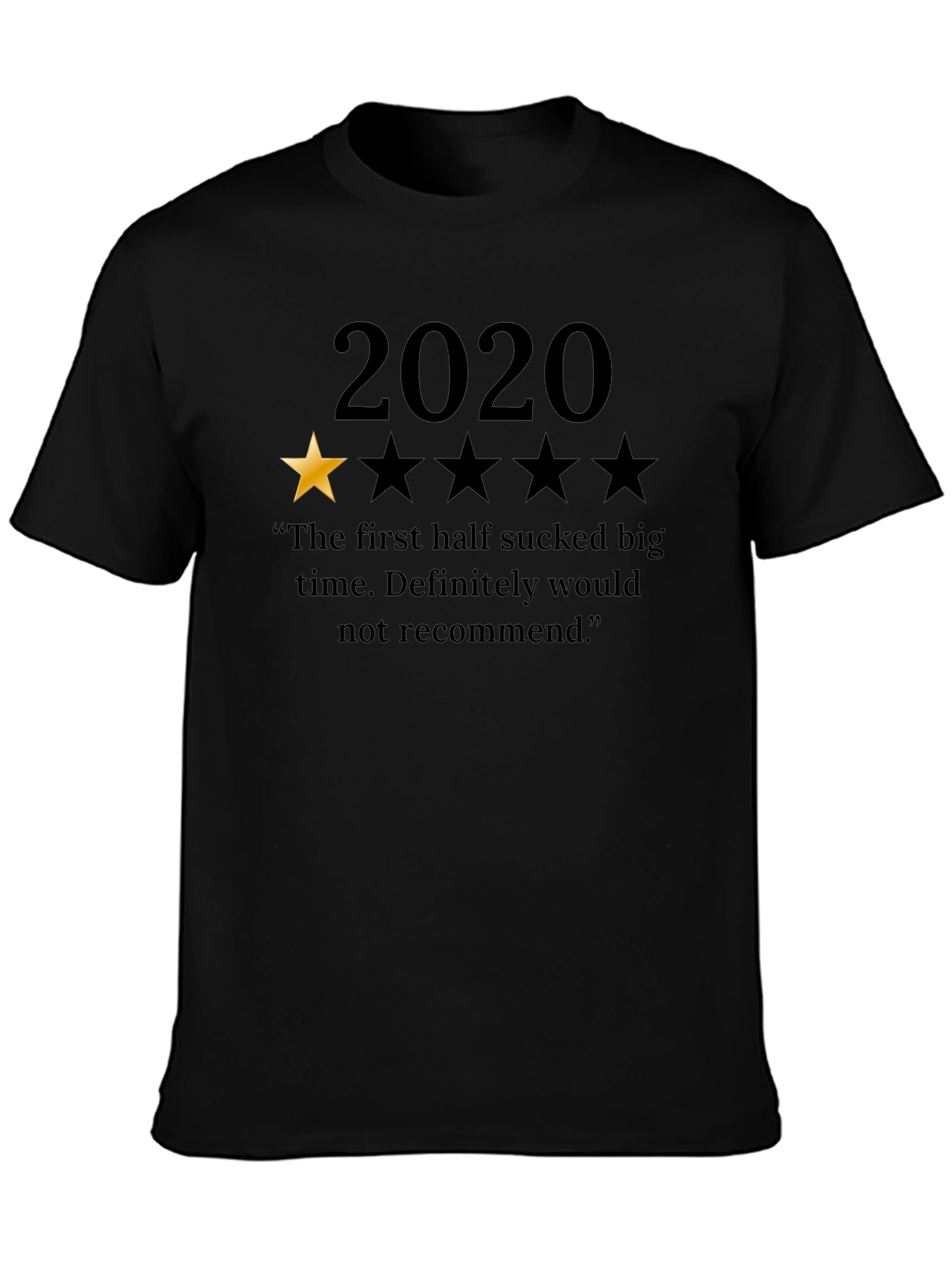 2020 One Star Review T-Shirt Funny Pandemic Tee