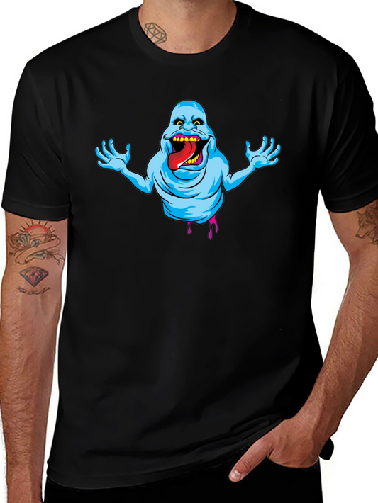 Ghostly Graphic Tee - Slimer Cartoon T-Shirt