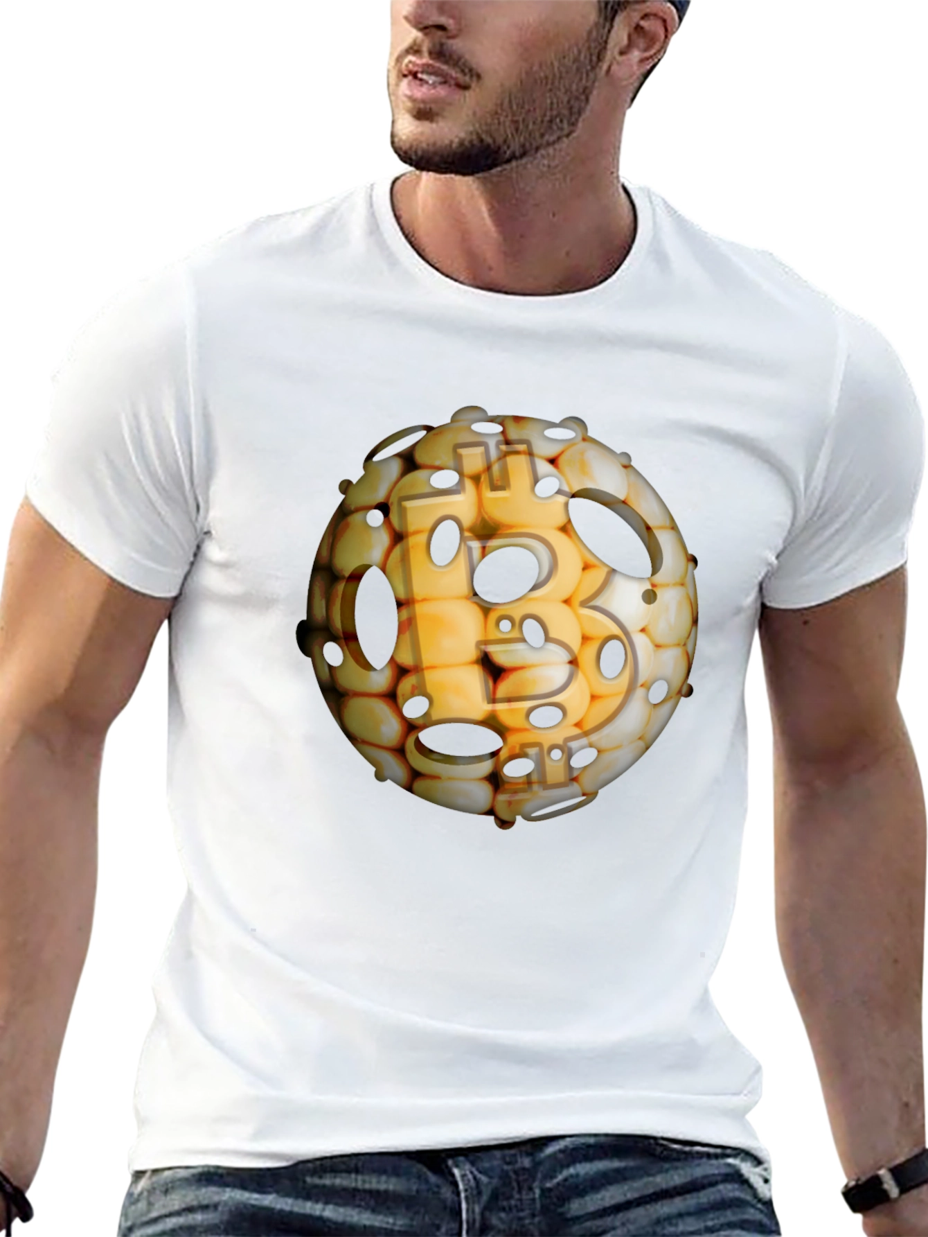 Bitcoin Sphere Black T-Shirt - Crypto Design