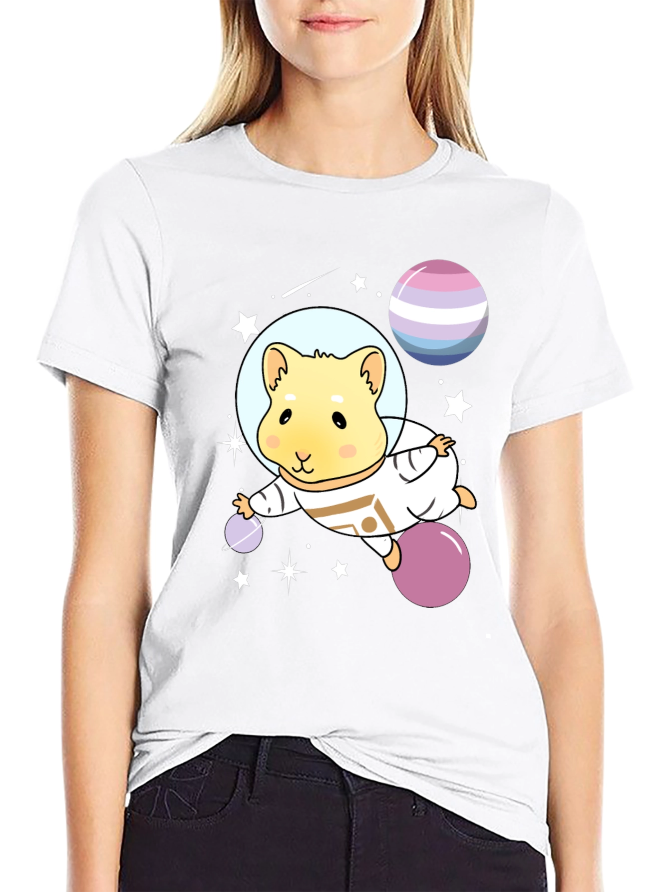 Astronaut Hamster Graphic Tee
