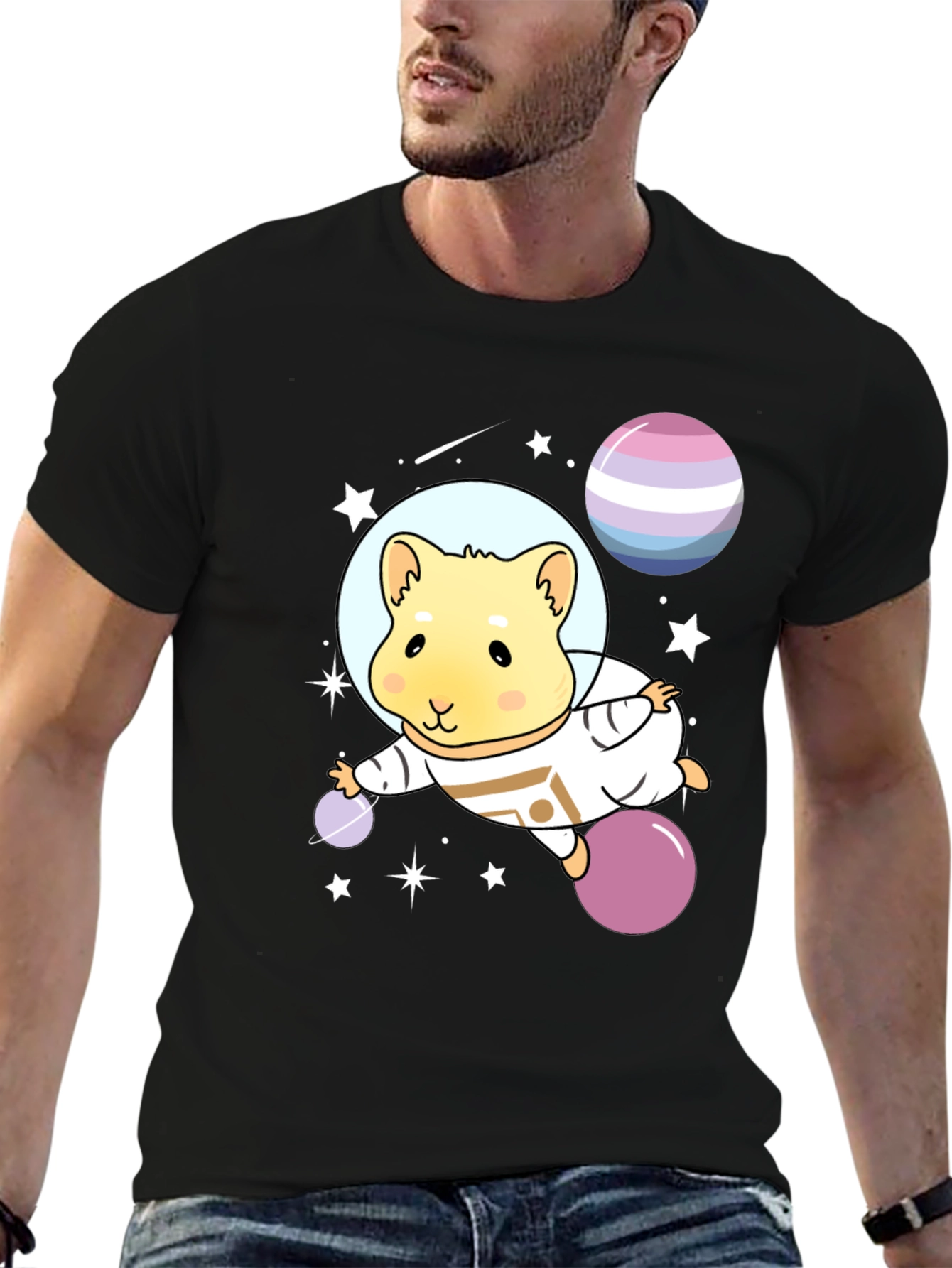 Astronaut Hamster Graphic Tee