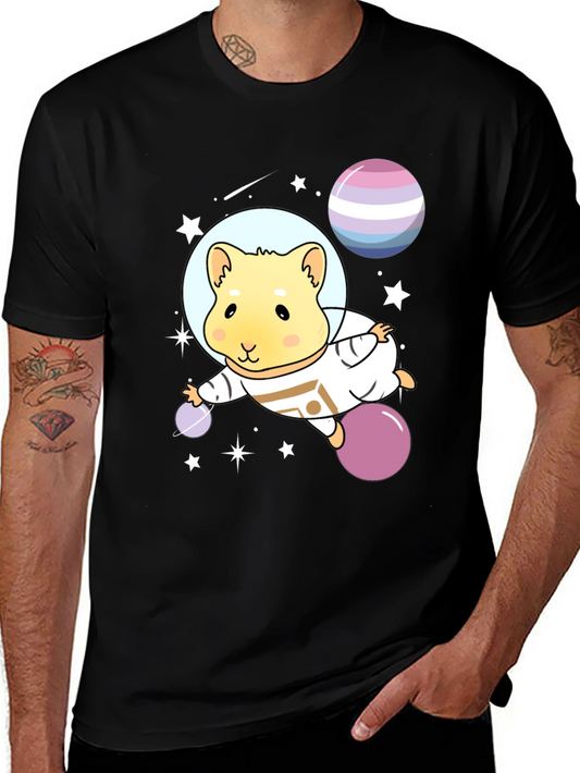 Astronaut Hamster Graphic Tee
