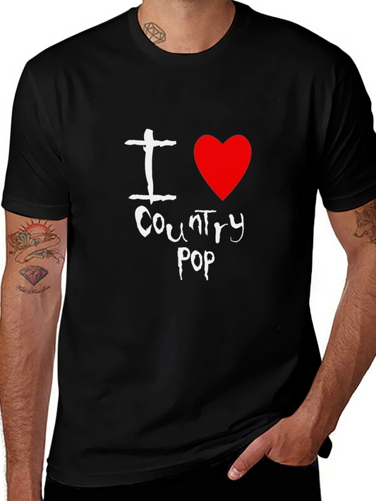 I Heart Country Pop Black T-Shirt