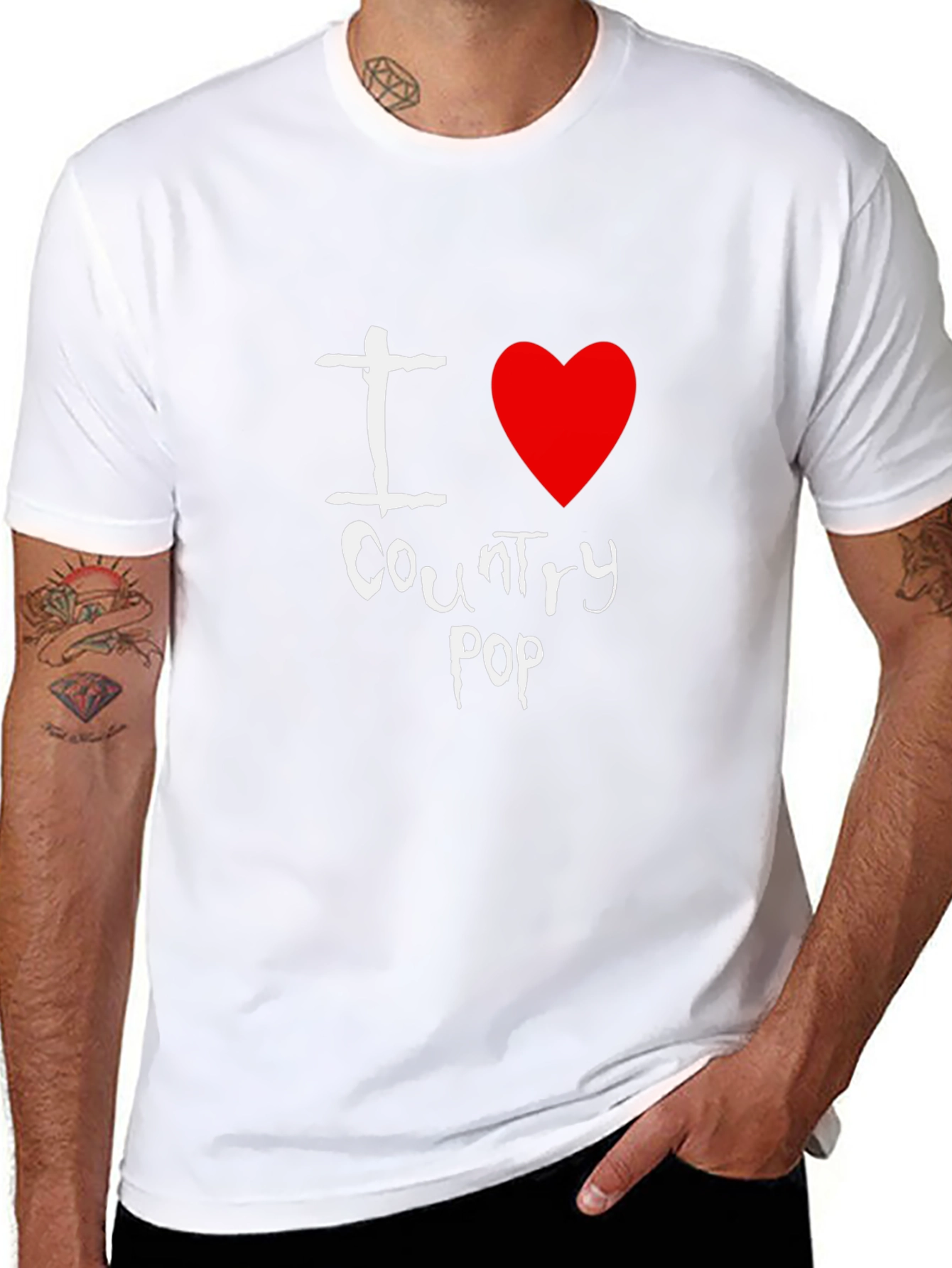 I Heart Country Pop Black T-Shirt