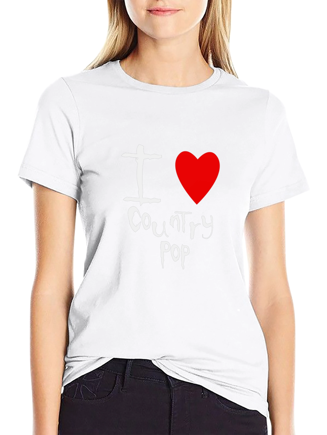I Heart Country Pop Black T-Shirt