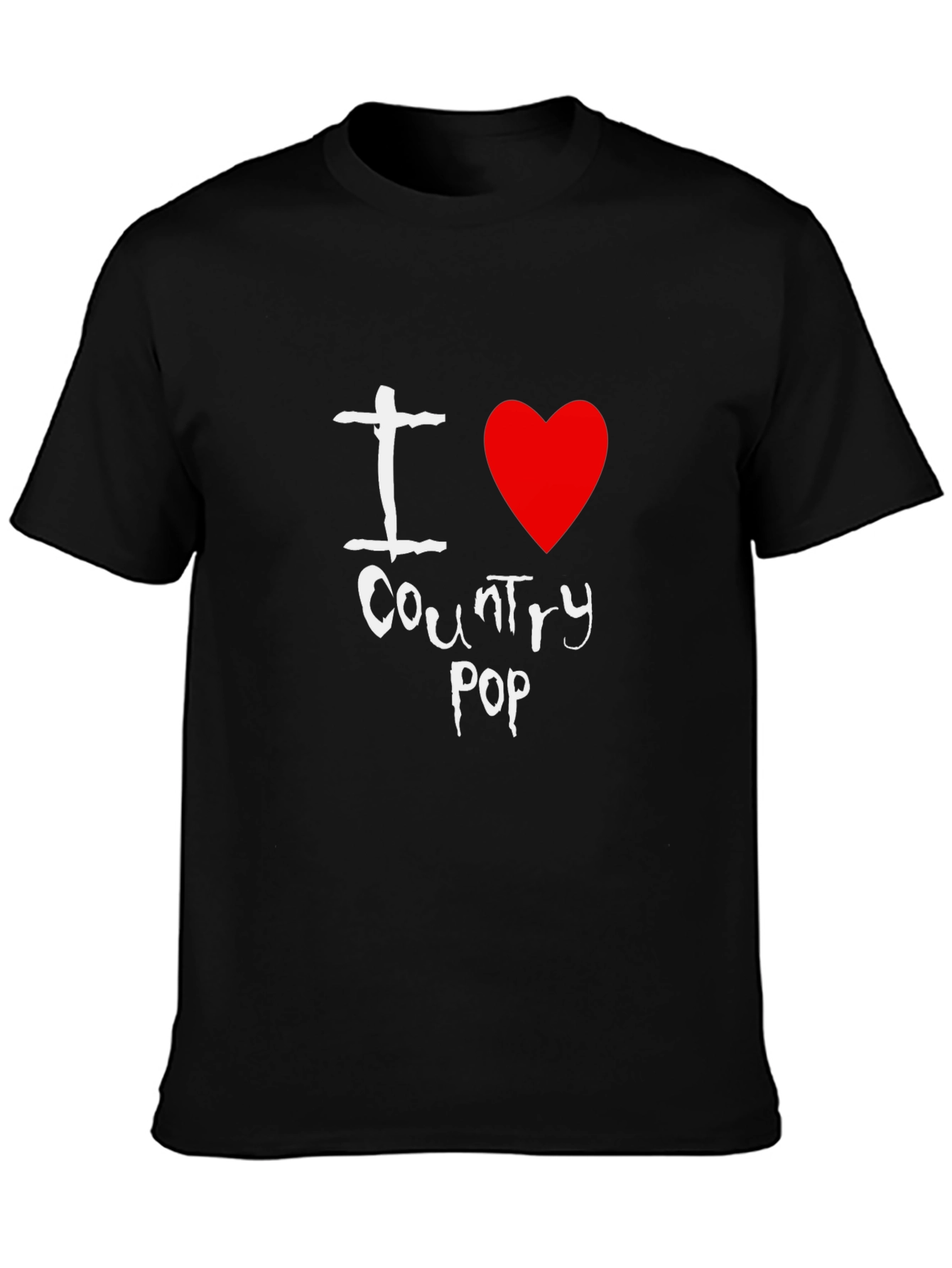 I Heart Country Pop Black T-Shirt