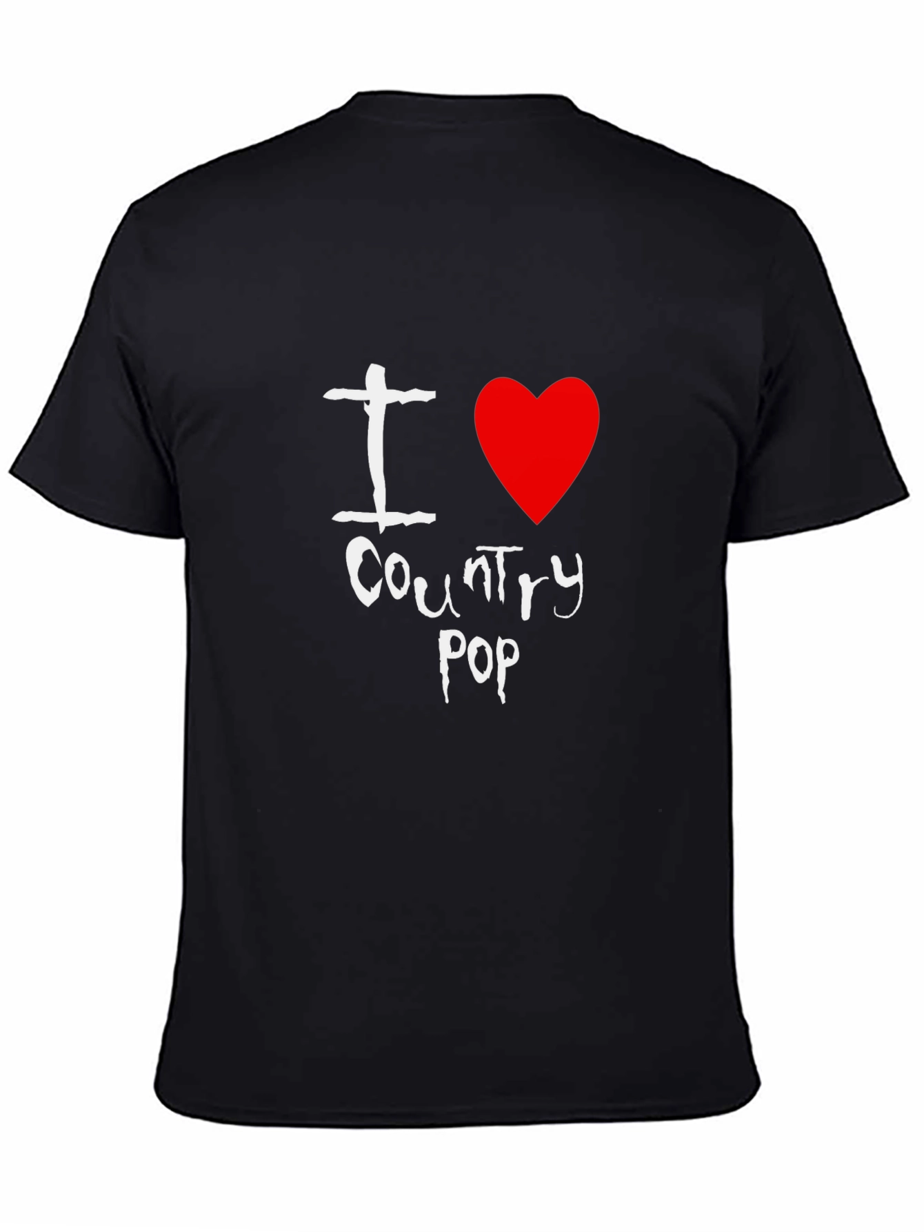 I Heart Country Pop Black T-Shirt