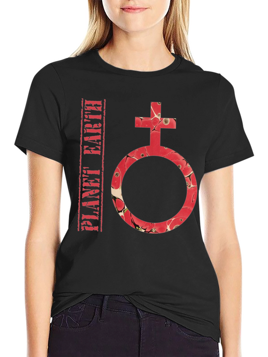 Planet Earth Symbol T-Shirt - Stylish Graphic Tee