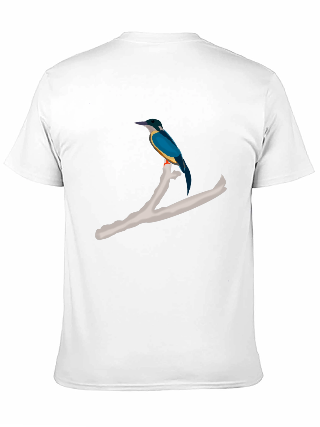 Kingfisher Bird on Branch Graphic T-Shirt