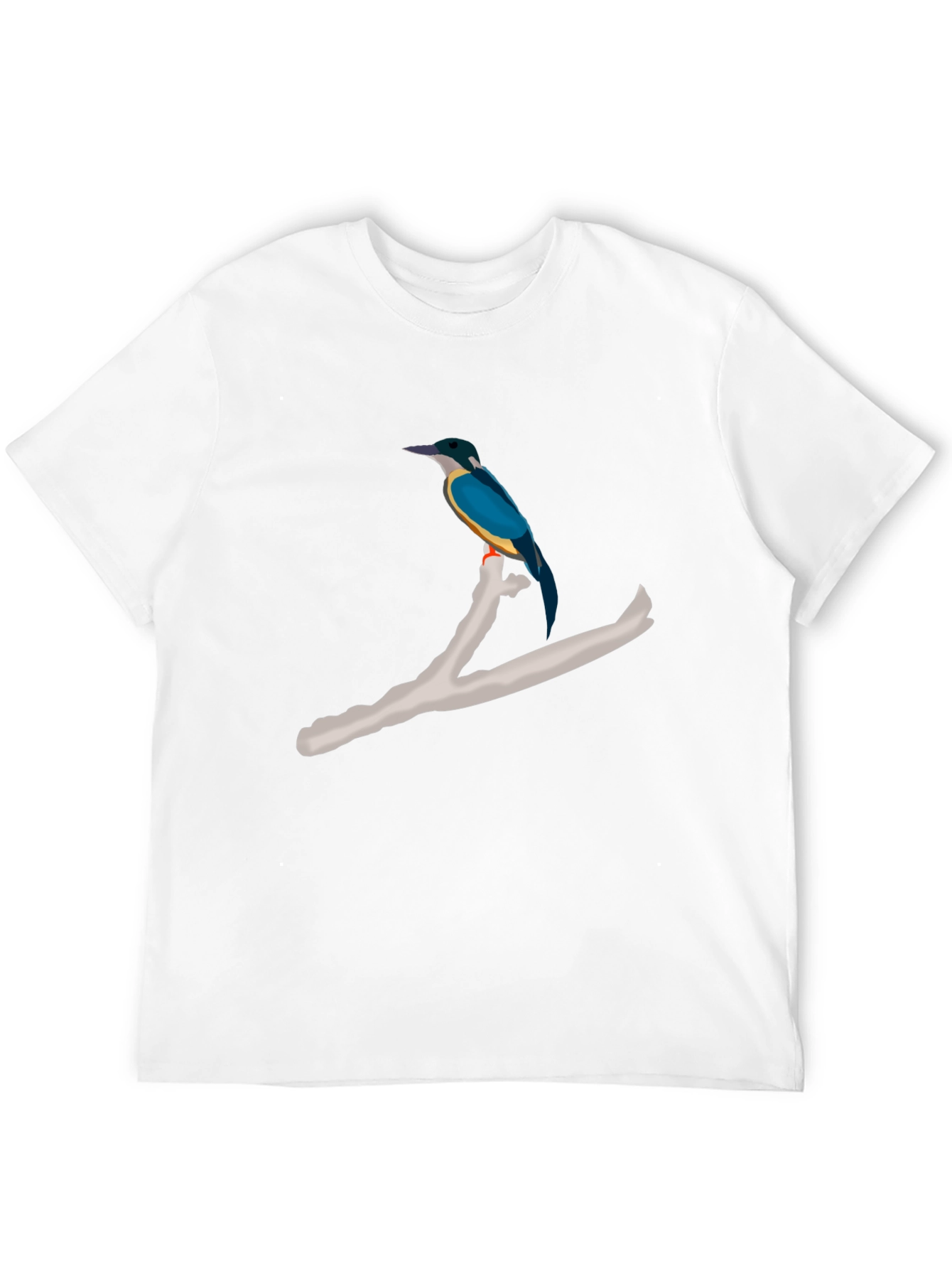 Kingfisher Bird on Branch Graphic T-Shirt