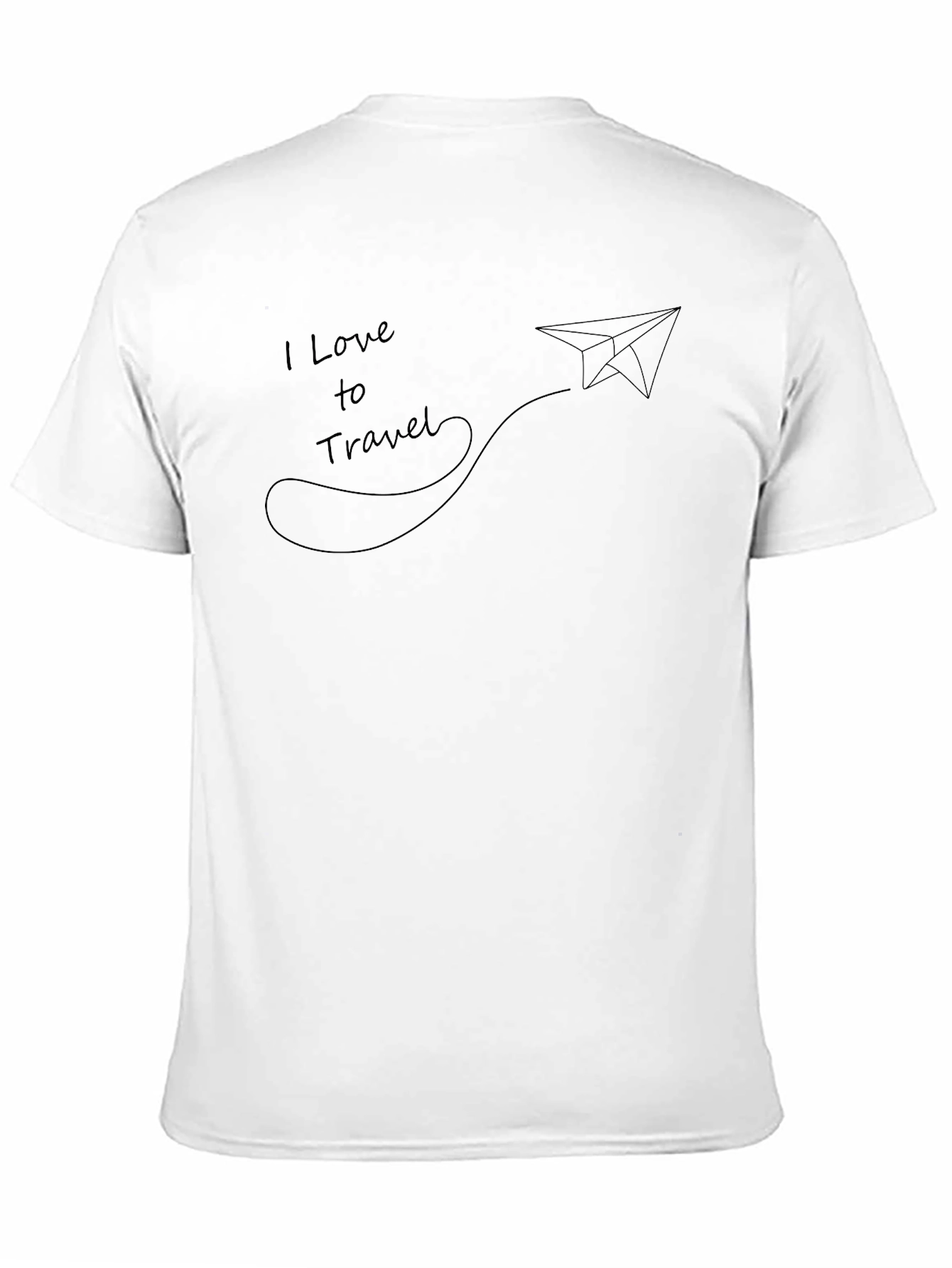 I Love to Travel T-Shirt - Paper Airplane Design